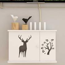 Punch-free wall-mounted set-top box shelf wifi cat wireless router storage box Multimedia box occlusion