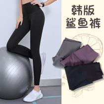 Corset-waisted shark Barbie pants womens thin high waist belly lifting hip yoga pants wear thin running exercise pants