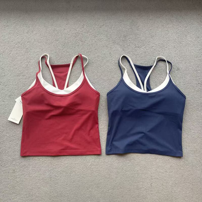 Instyle In-Stock Lorna Jane Sports Bra Fake Two-Piece Sports Vest Fitness Shorts Layered Instyle In-Stock Lorna Jane Sports Bra Fake Two-Piece Sports Vest Fitness Shorts Layered