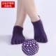 Vớ yoga chống trượt nữ silicone chuyên nghiệp vớ ngón chân hở ngón bị rò rỉ cotton pilates vớ thể thao vớ nhảy
