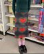 Sweet love print subculture tie-dye low-waist A-line half-length skirt for women vintage retro style exciting same style