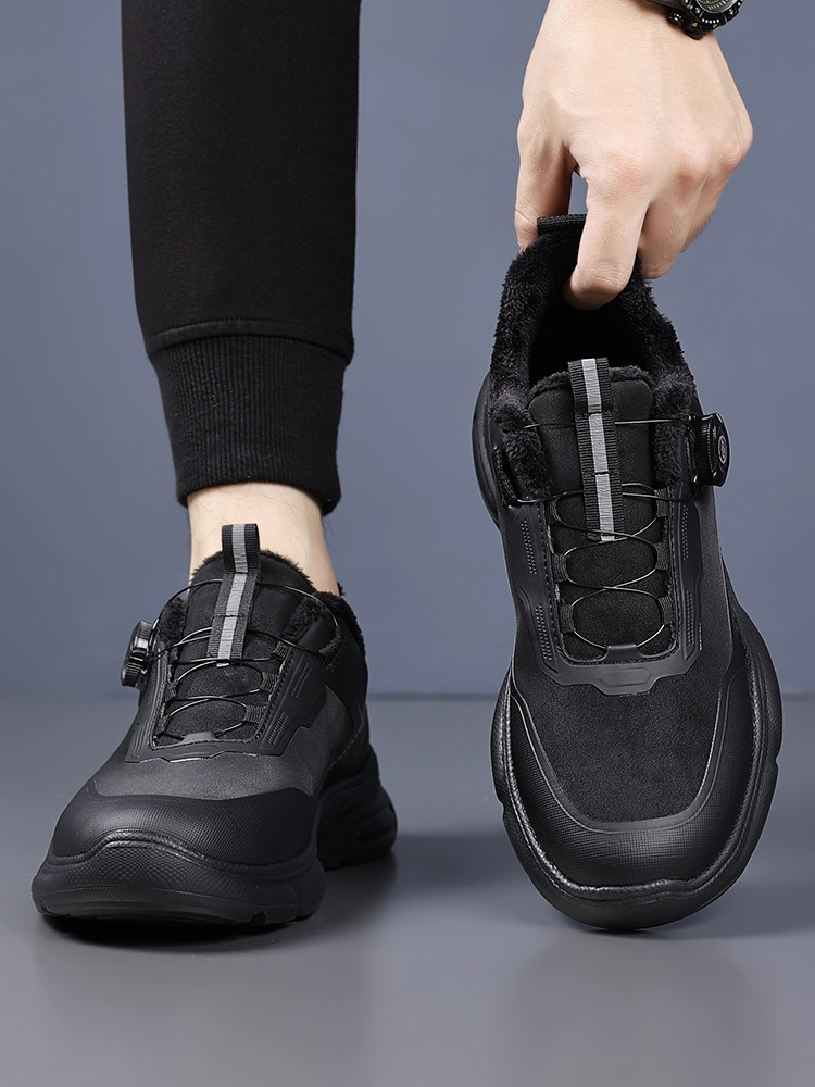 Men's Shoes 2025 New Model Durian Sole Tire Trend Casual Black Warrior Casual Sports Fashion Warm Thickened Cotton Shoes