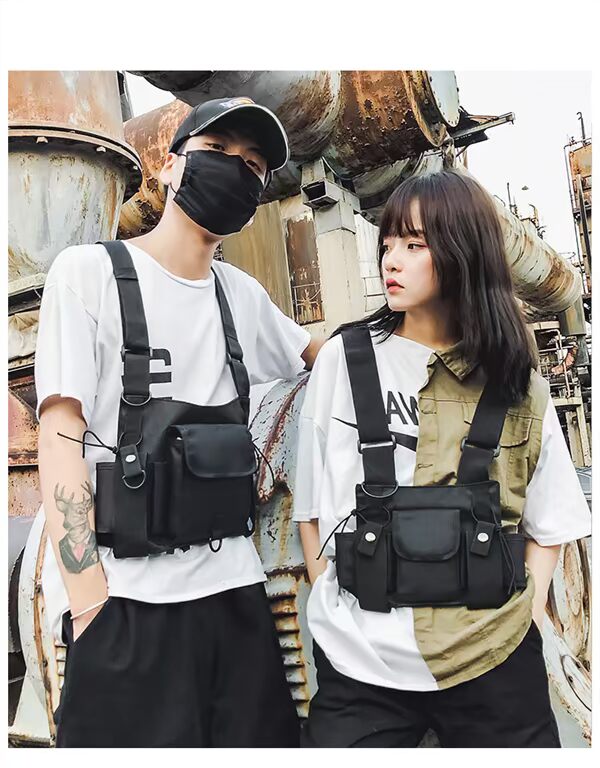 2019 thời trang mới INS nam và nữ chức năng túi ngực chiến thuật ăn gà ba lô vest túi xu hướng - Túi vai đơn túi lv chính hãng