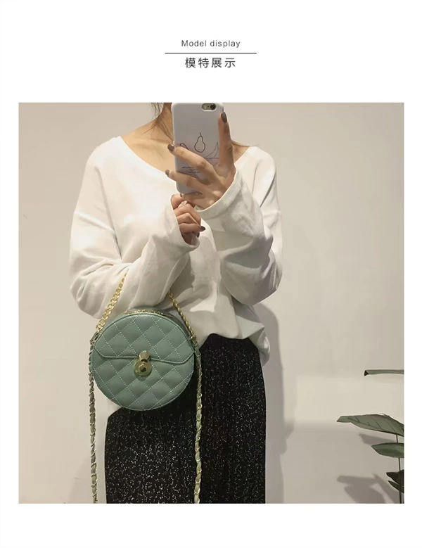 019 new retro wild ins Shoulder Messenger thời trang túi tròn nhỏ chuỗi túi nhỏ thể thao túi đeo vai - Túi vai đơn túi celine