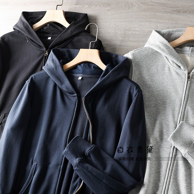 Демисезонная ткань, кардиган с капюшоном, толстовка White Indigo 