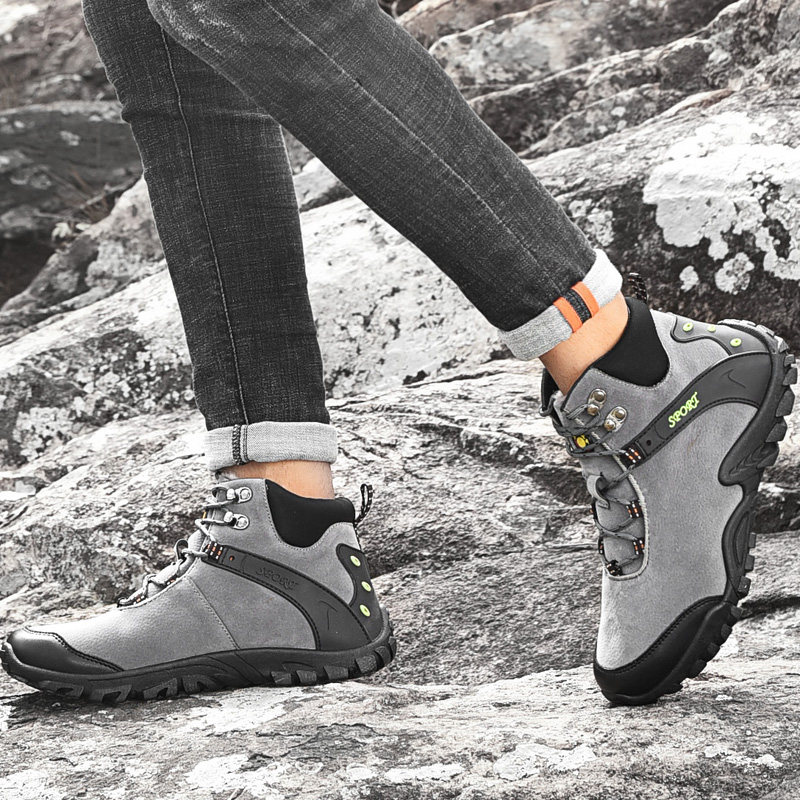 New motorcycle riding men's shoes plus velvet single shoes two men's boots off-road motorcycle boots racing shoes large size shoes