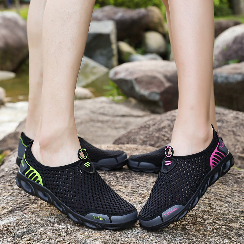 New Bicycle Leisure Riding Couple Shoes Summer Mesh Breathable Shoes Bicycle Shoes Casual All-match Slip-On Shoes
