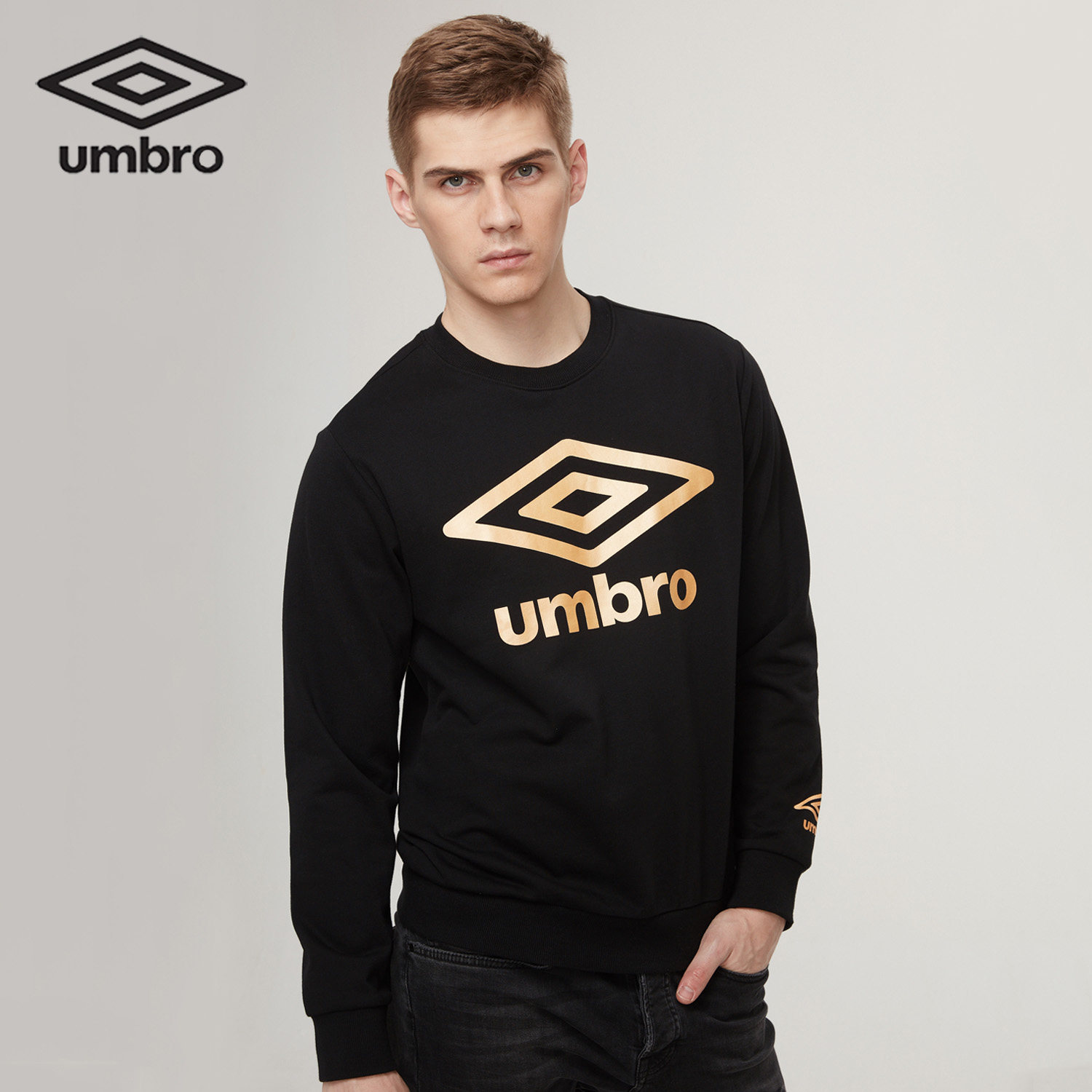Yin Bao UMBRO new men's sleeve headless tracksuit long sleeve round collar thick cotton TUO183AP2551