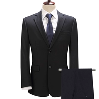 Bộ đồ vest nam mới của Pierre Cardin Slim Fit Black Blue Double Open Fork Work Outfit Big Suit blazer nam