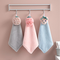 Childrens kindergarten small towel hanging face wash hand towel Cartoon baby bath square towel Newborn super soft handkerchief