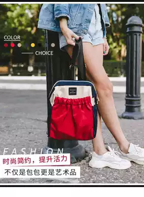 Japan new nylon waterproof back bag Japanese fashion bag Joker travel bag light mommy bag female