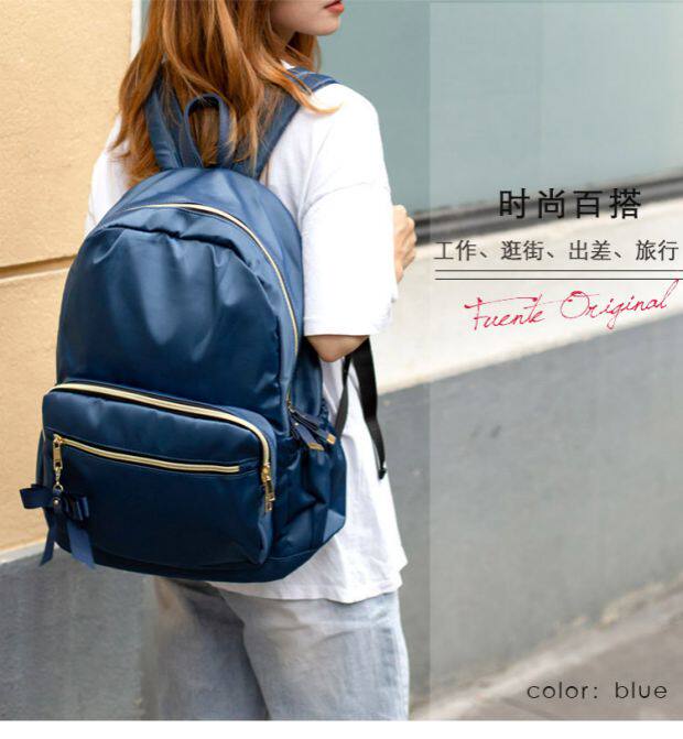 Rakuten's new backpack fashion all-match student schoolbag large-capacity travel backpack lightweight mommy bag female