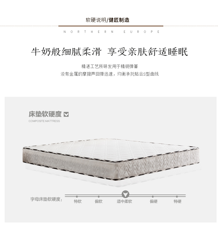 Nệm cao su thân thiện với môi trường 1.2 / 1.5 / 1.8 m nệm lò xo mềm và cứng Simmons nệm xơ dừa tùy chọn - Nệm nệm gòn ép