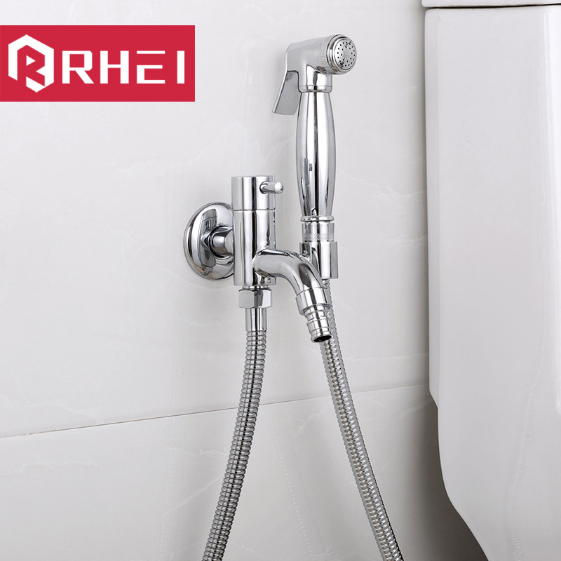 Whole copper mop pool with spray gun faucet pressurized nozzle toilet flush mate balcony toilet cleaning