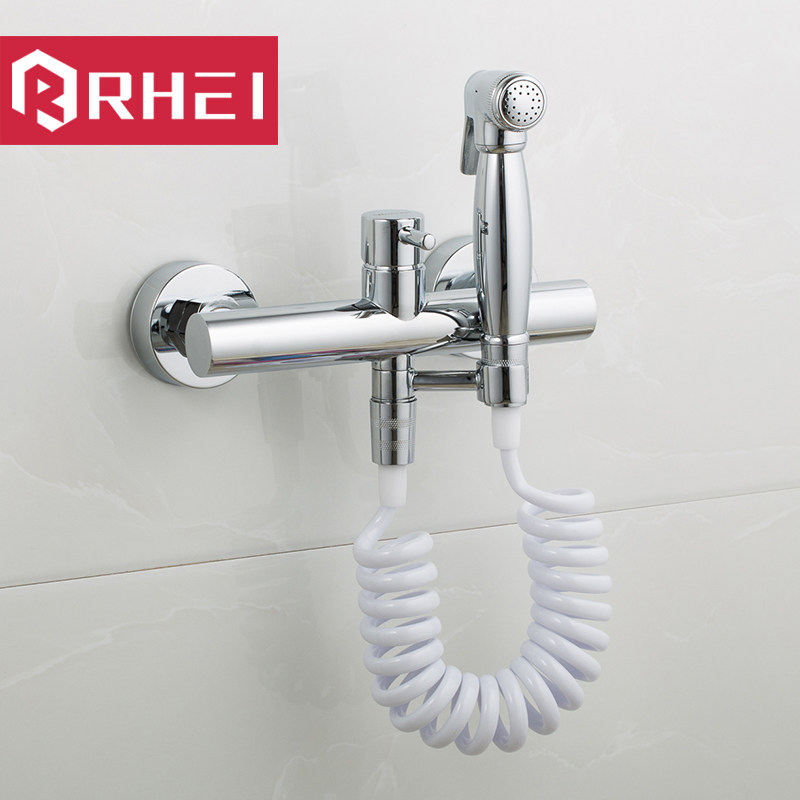 Full copper hot and cold toilet companion woman washers suit washing ass deity Vagina Private anal cleaning toilet cleaning up 