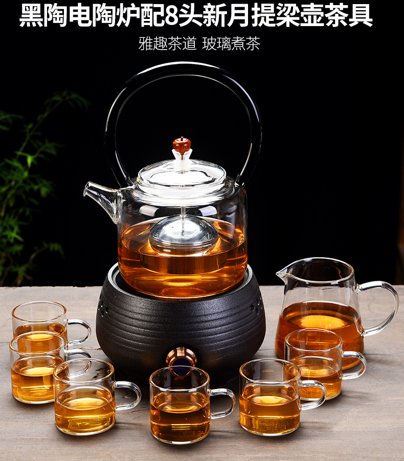Old glass at lattice girder tank filter kettle the pot of household cooking tea, the electric TaoLu kung fu tea set