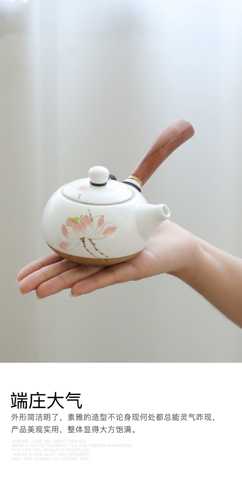 & old ceramic tea set, hand - made kung fu suit Japanese bamboo tea tray lid bowl of whole household cup side