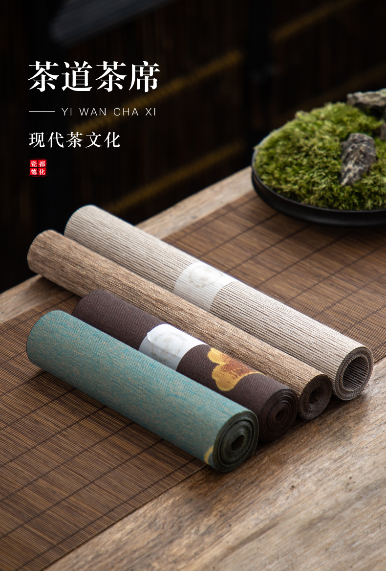 Old &, waterproof fabric tea table mat flag Japanese tea cloth mat zen tea tray MATS tea accessories