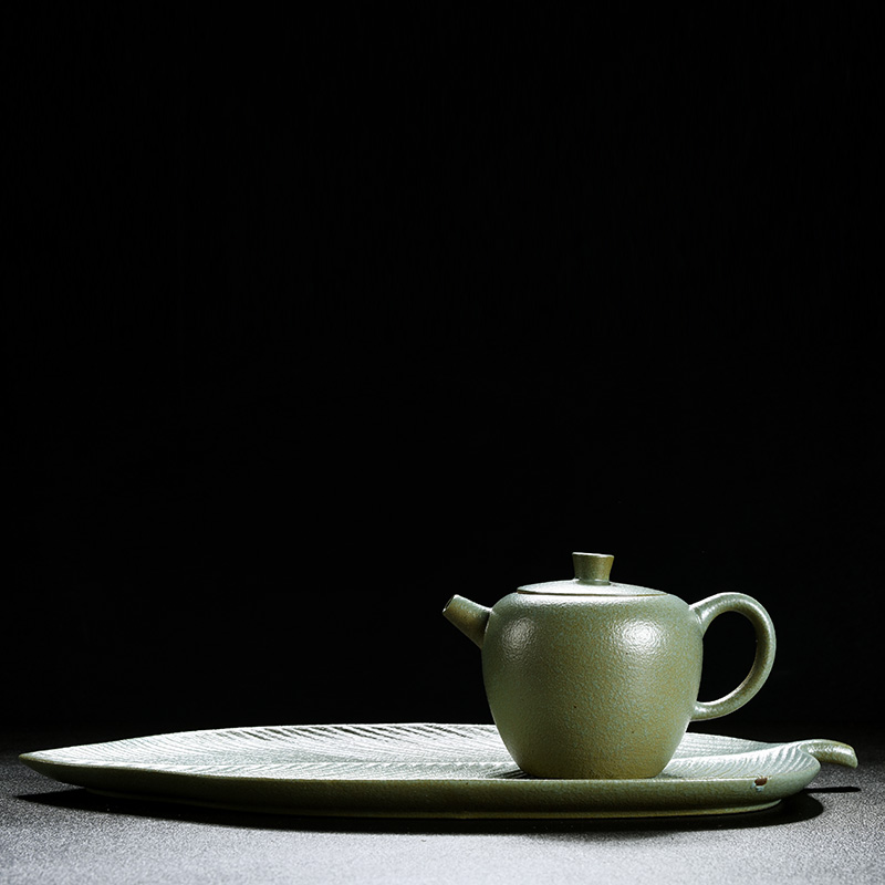 Old &, ceramic dry plate of contracted kung fu tea tray tea leaves Taiwan tea tray was Japanese sea pot pot bearing