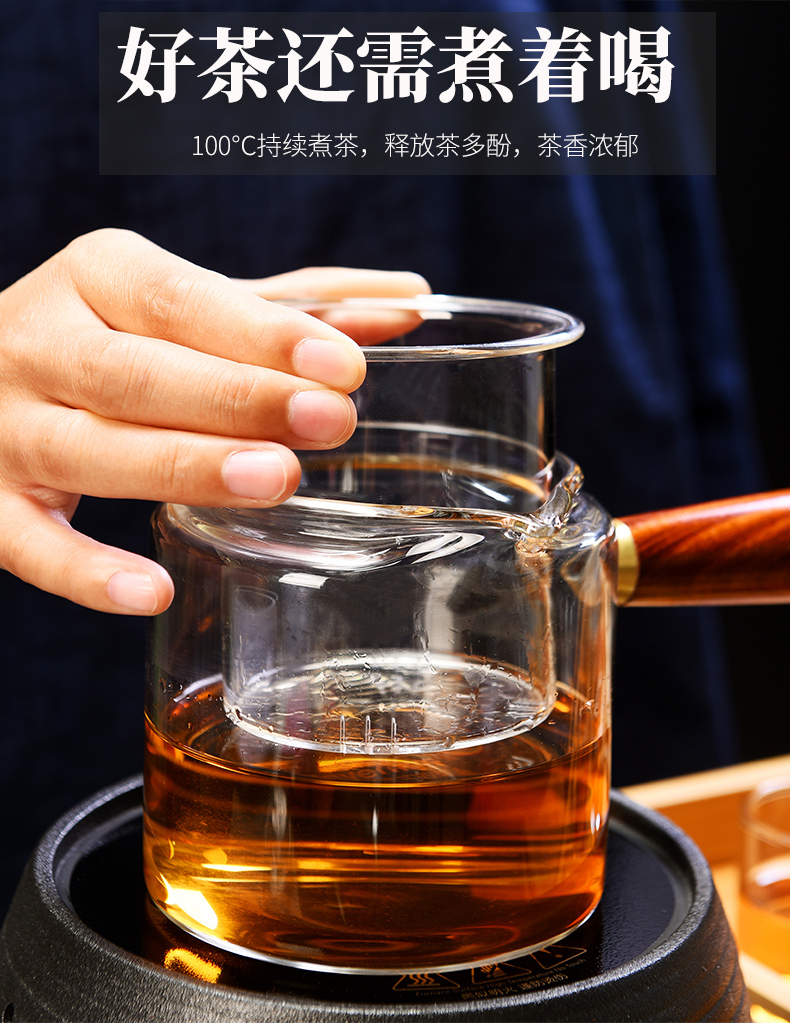 & old lattice filter glass teapot side put the pot of tea set teapot electric TaoLu household kettle boil tea