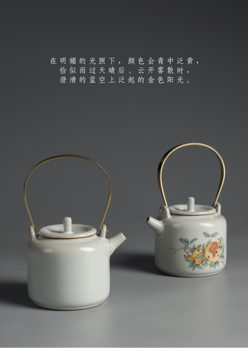 Old &, which open the slice your up ceramic single pot of large girder pot of restoring ancient ways kung fu tea set household teapot