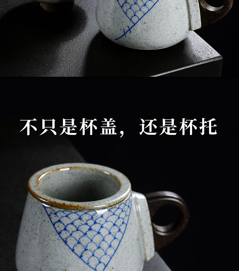 Old &, ceramic cups with cover filter wood ultimately responds a cup of tea cup office master the hand - made mark cup