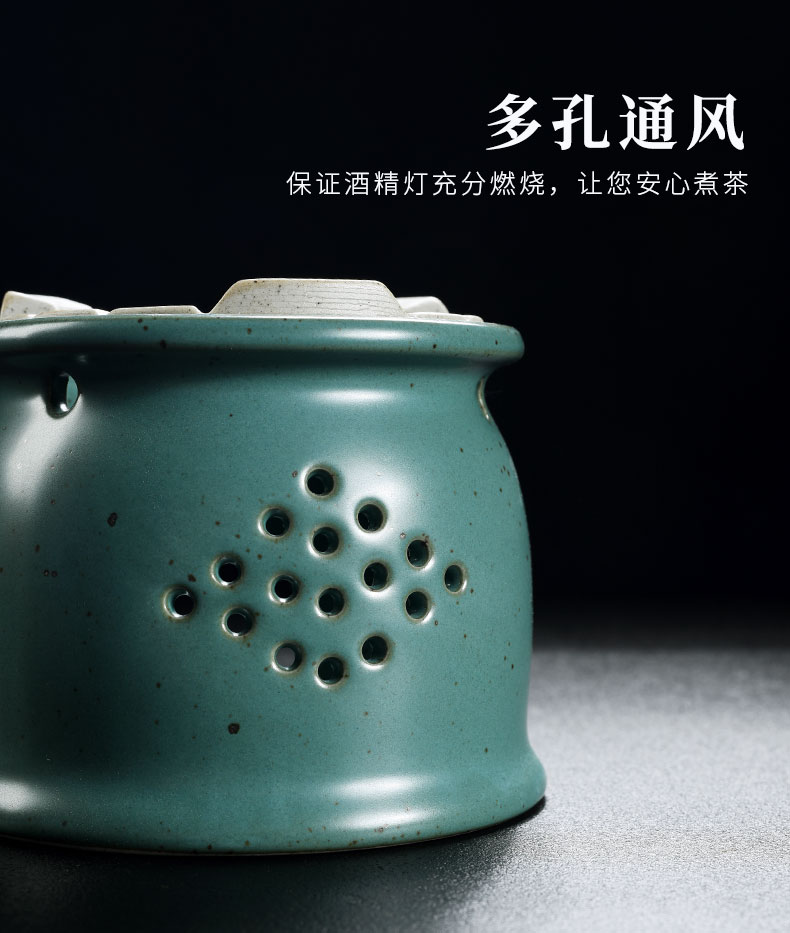 Old at restoring ancient ways, cyan alcohol ceramic tea stove temperature hot tea stove Japanese tea accessories boiled tea, tea cooking wind furnace