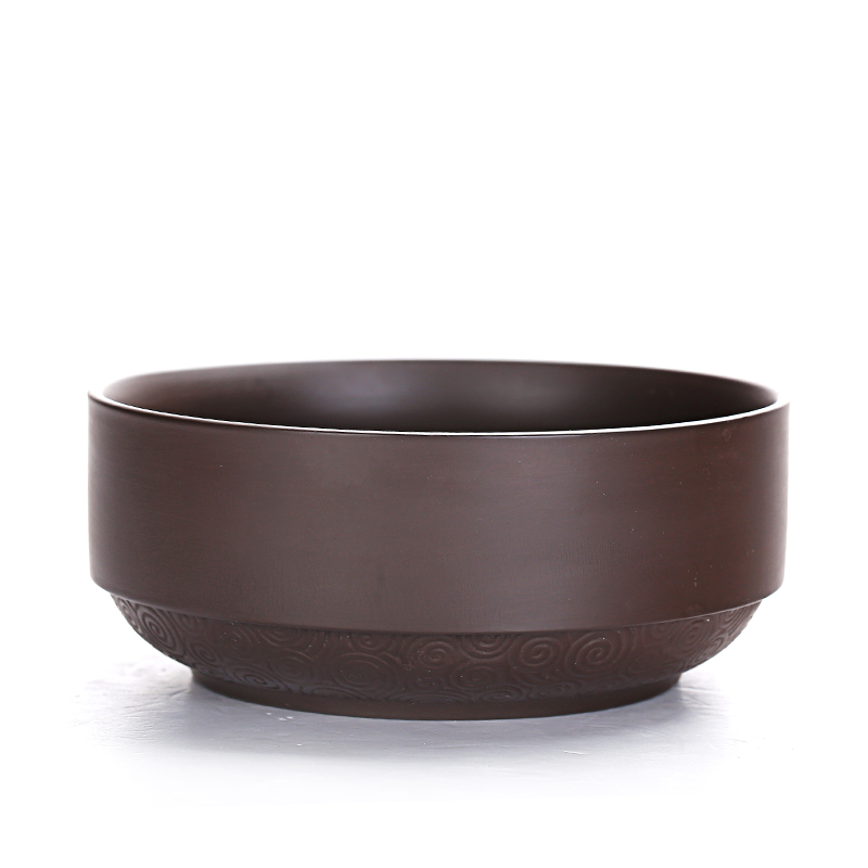 Old &, large purple purple sand tea wash mud kung fu tea accessories manually writing brush washer wash water in meng hydroponic flower pot