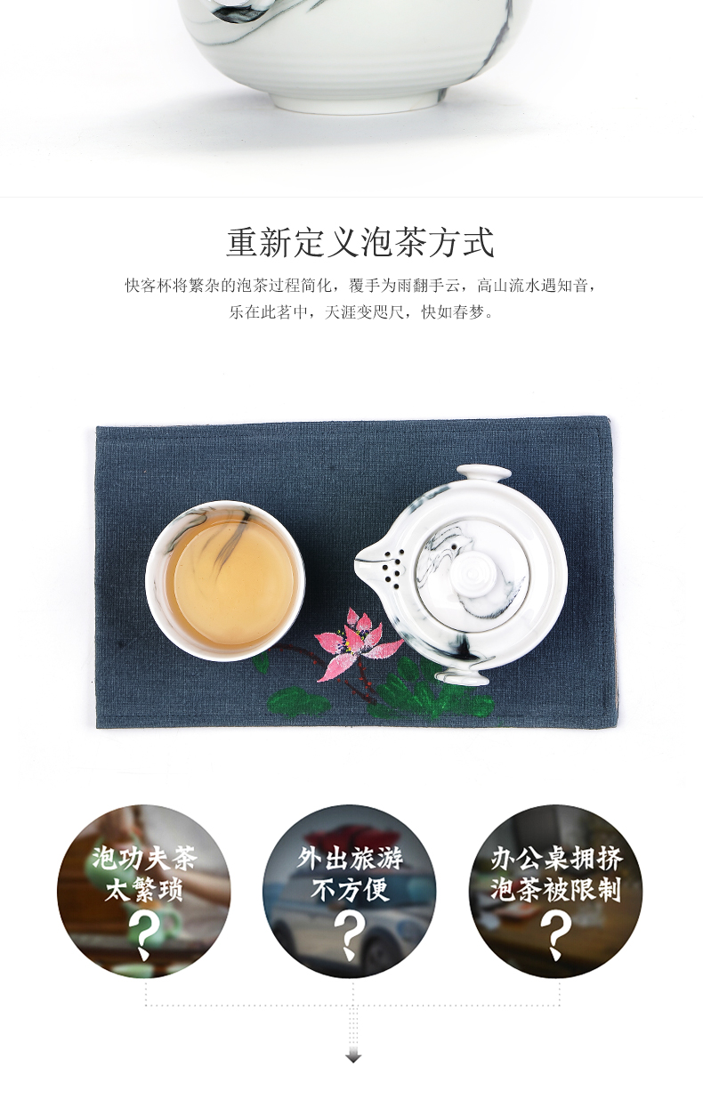 & old green jade porcelain a pot of a crack cup portable travel tea set office ink up ceramic cups