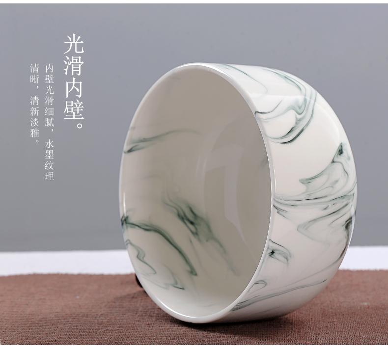 Old &, ceramic large tea wash jade porcelain cup straight for wash bowl kung fu tea accessories writing brush washer water meng tea boat