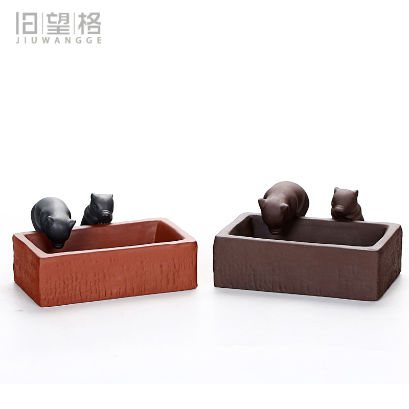 Old &, period of violet arenaceous mud pot pig pet furnishing articles kung fu tea accessories rich cornucopia tea play