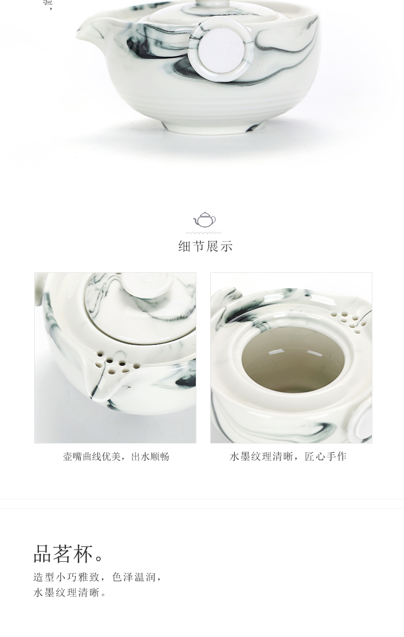 & old green jade porcelain a pot of a crack cup portable travel tea set office ink up ceramic cups