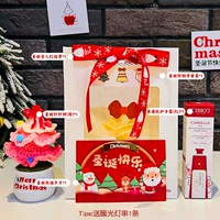 Рождество белое отверстие для открытия Подарочное пакет+розовый крючок+набор для рук хипбейо