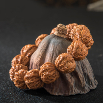 Collection grade Beijing eight-sided low pile unicorn pattern Dragon Ridge back big thick tendon hemp walnut coral grain red boutique bracelet