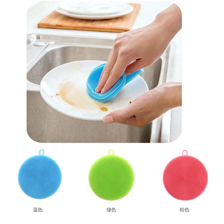 Silicone dishwashing brush cleaning brushed objects brush Mighty Wash with Divine Instrumental Cups Brushed Kitchen Dishcloth Sponge Wipe-Taobao