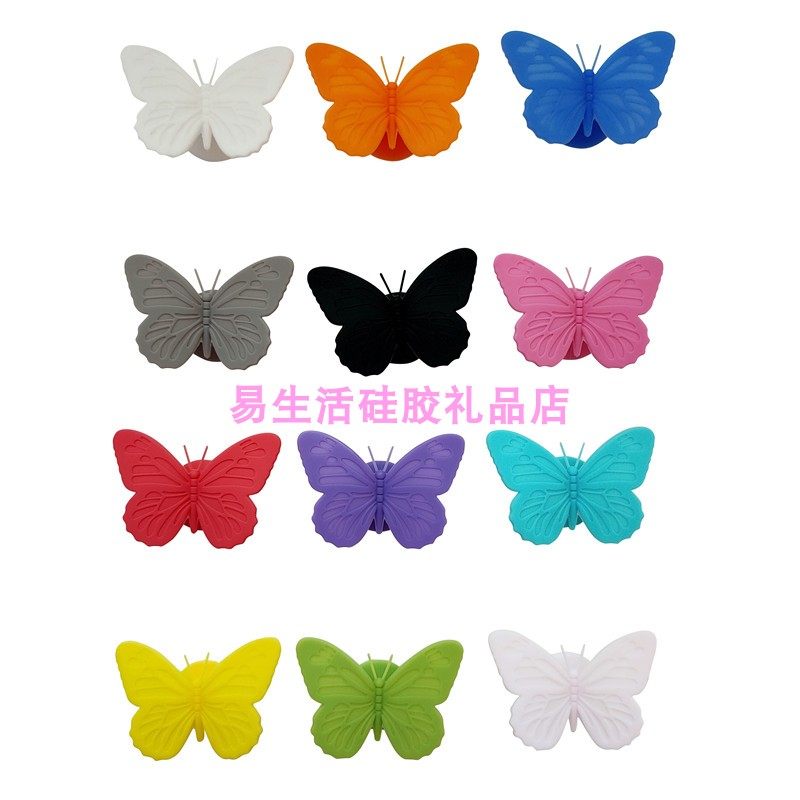 Butterfly silicone red glass tagged wine glass distinguisher glass distinguisher glass mark identification patch