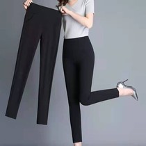 Large size high waist thin outside velvet no velvet leggings stretch feet pencil pants casual pants