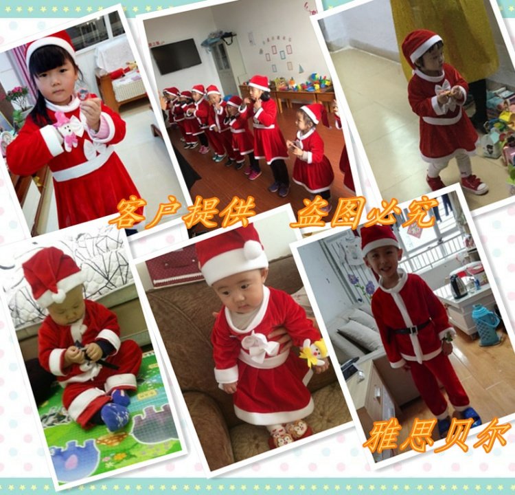 Trang phục Giáng sinh cho trẻ em Trang phục cho trẻ em gái Hiển thị bé trai Trang phục cho trẻ em Quần áo ông già Noel shop quần áo trẻ em đẹp