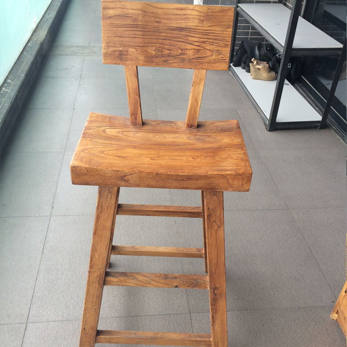Manga Coffee table and chairs Old door panel old elm wood log mortise and furniture bar chair bar stool-Taobao
