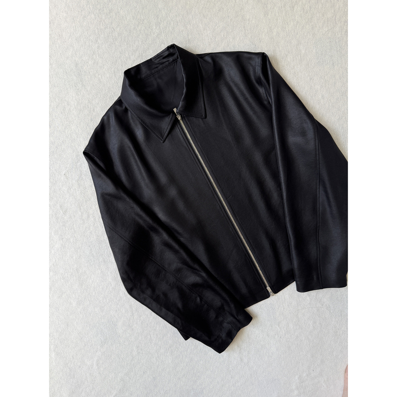 Carl Wang Highly Recommends the Luxurious Japanese Imported Leather-Feel Triacetate Lapel Short Jacket
