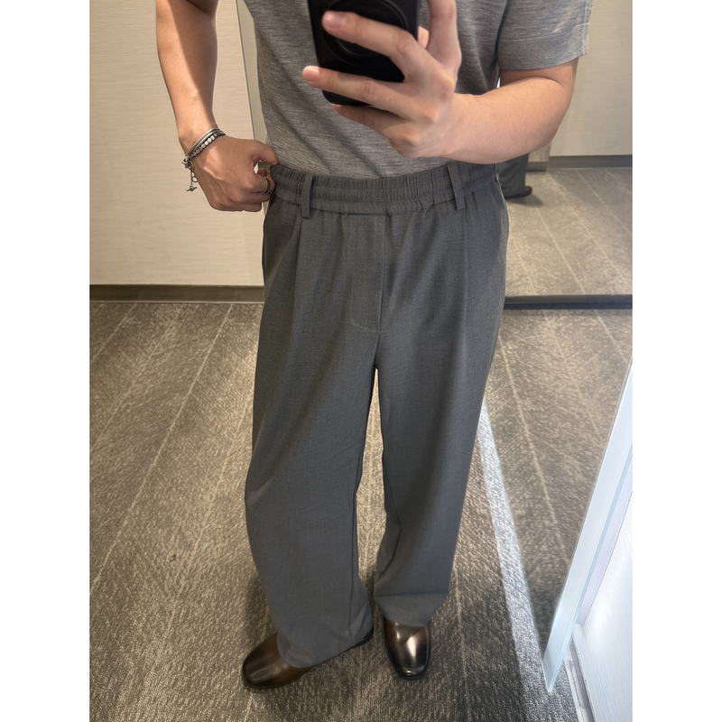 Carl Wang 【Casual Pants King】 Japanese Imported Takamitsu Black Label Ultra Wrinkle-Resistant Drawstring Casual Pants Ex Zipper