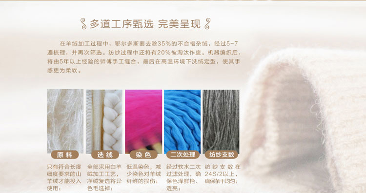 Được sản xuất từ ​​áo len cashmere của Ordos bên ngoài áo len ngắn cổ chữ V của phụ nữ áo len mỏng áo len nữ cổ cao