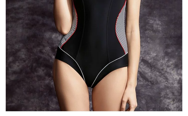 Van Dean đồ bơi thể thao nữ giác quan mỏng tam giác mỏng dính bảo thủ che bụng cỡ lớn áo tắm mùa xuân nóng - Bộ đồ bơi One Piece