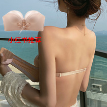 Strapless underwear women gather non-slip upper support big chest display small shoulder smear wedding dress beauty back invisible bra