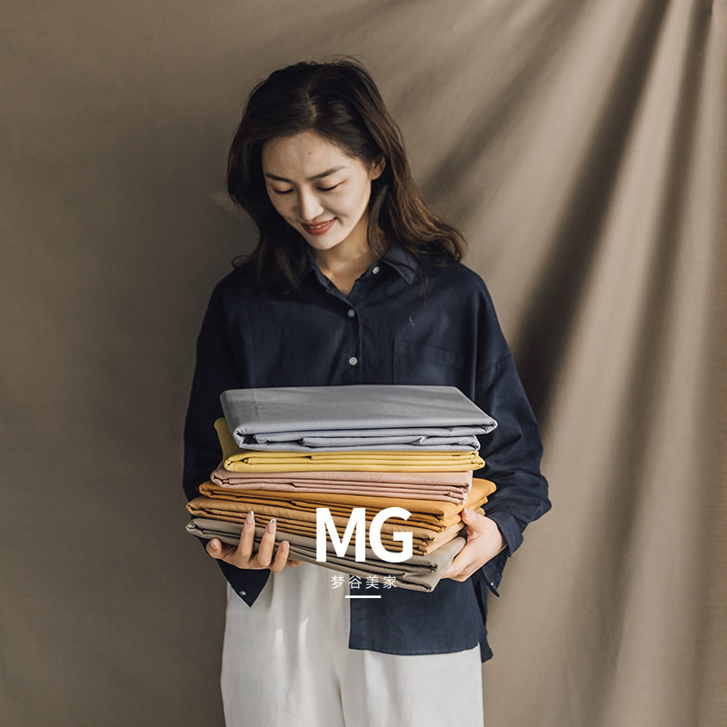 Minimalist pure cotton tribute satin by single all-cotton pure chins windy Nordic adolescent girls 1 2m 1 8 2 0 m bed sheets