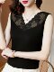 Black modal camisole women's spring and summer top with lace trim V-neck sleeveless suit bottoming shirt