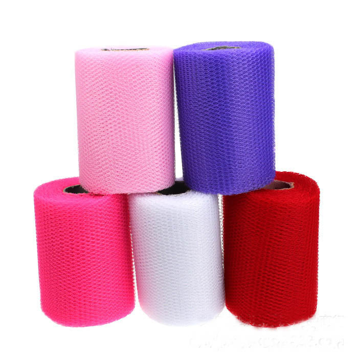 Wedding Wedding With Pint Pink Pink Purple Tricolor Tie Wedding Car Floral Decoration Special Network Yarn Roll Dry Yarn