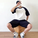 Летняя футболка с коротким рукавом подходит для мужчин и женщин, в американском стиле, свободный крой