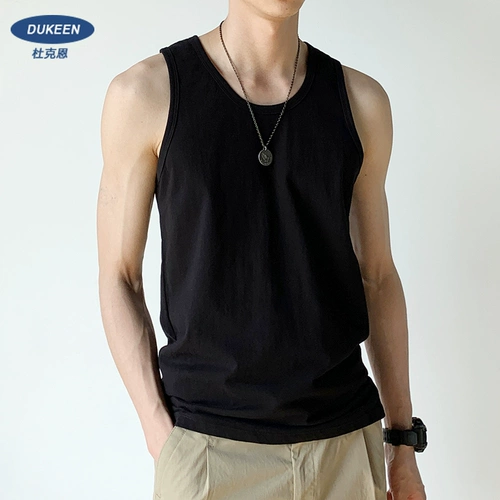 Хлопковый жилет, летняя спортивная мужская обувь, футболка для спортзала без рукавов, в американском стиле