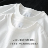 Хлопковая белая приятная телу летняя футболка с коротким рукавом, в американском стиле